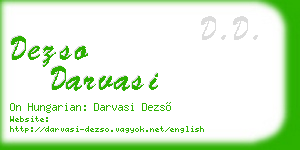 dezso darvasi business card